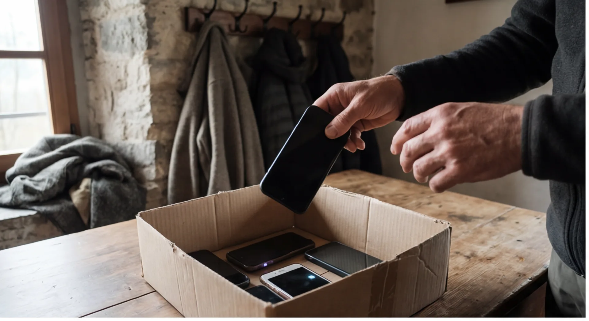 Digital detox: consegna degli smartphone