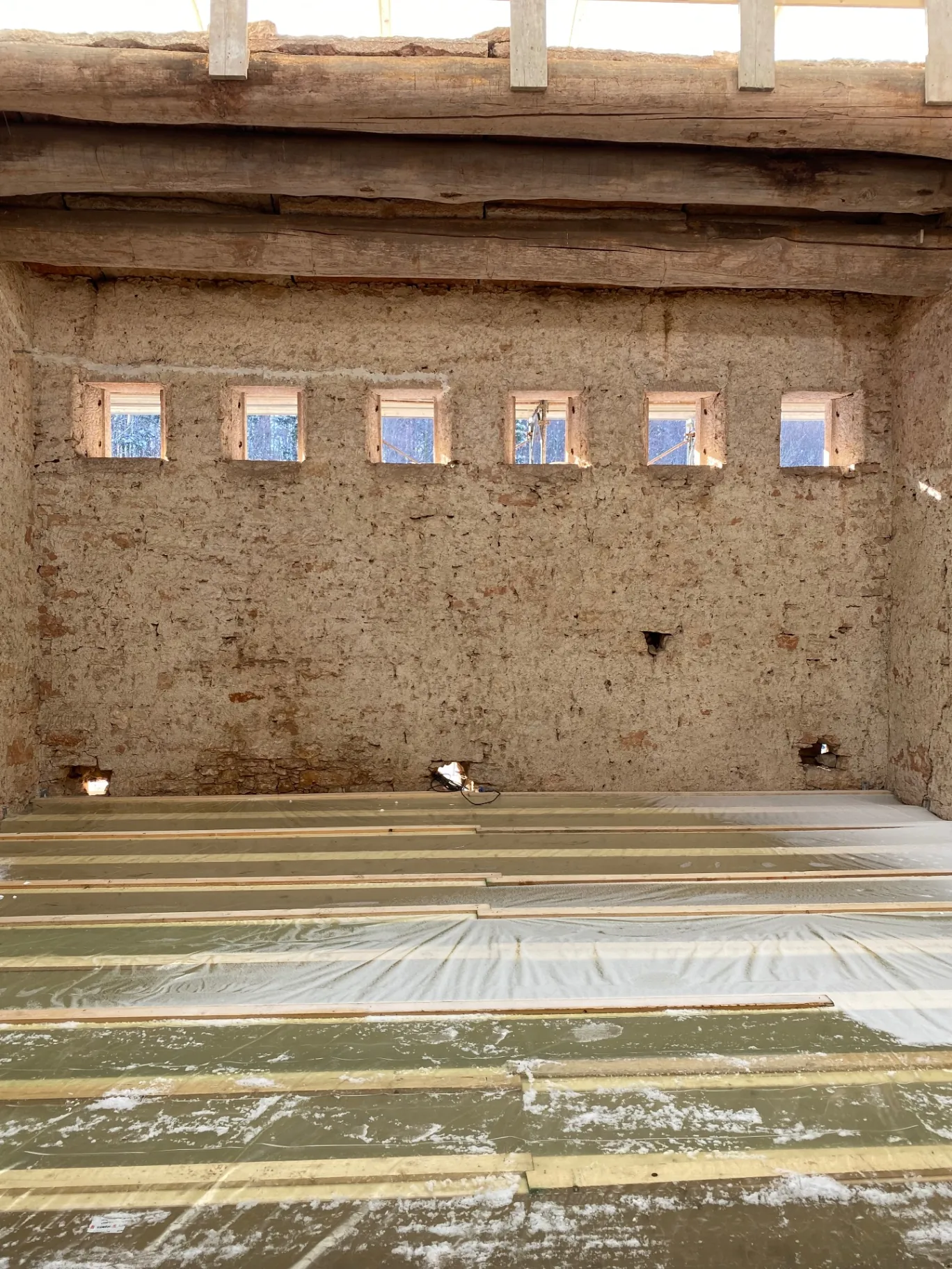 Pavimento in lavorazione